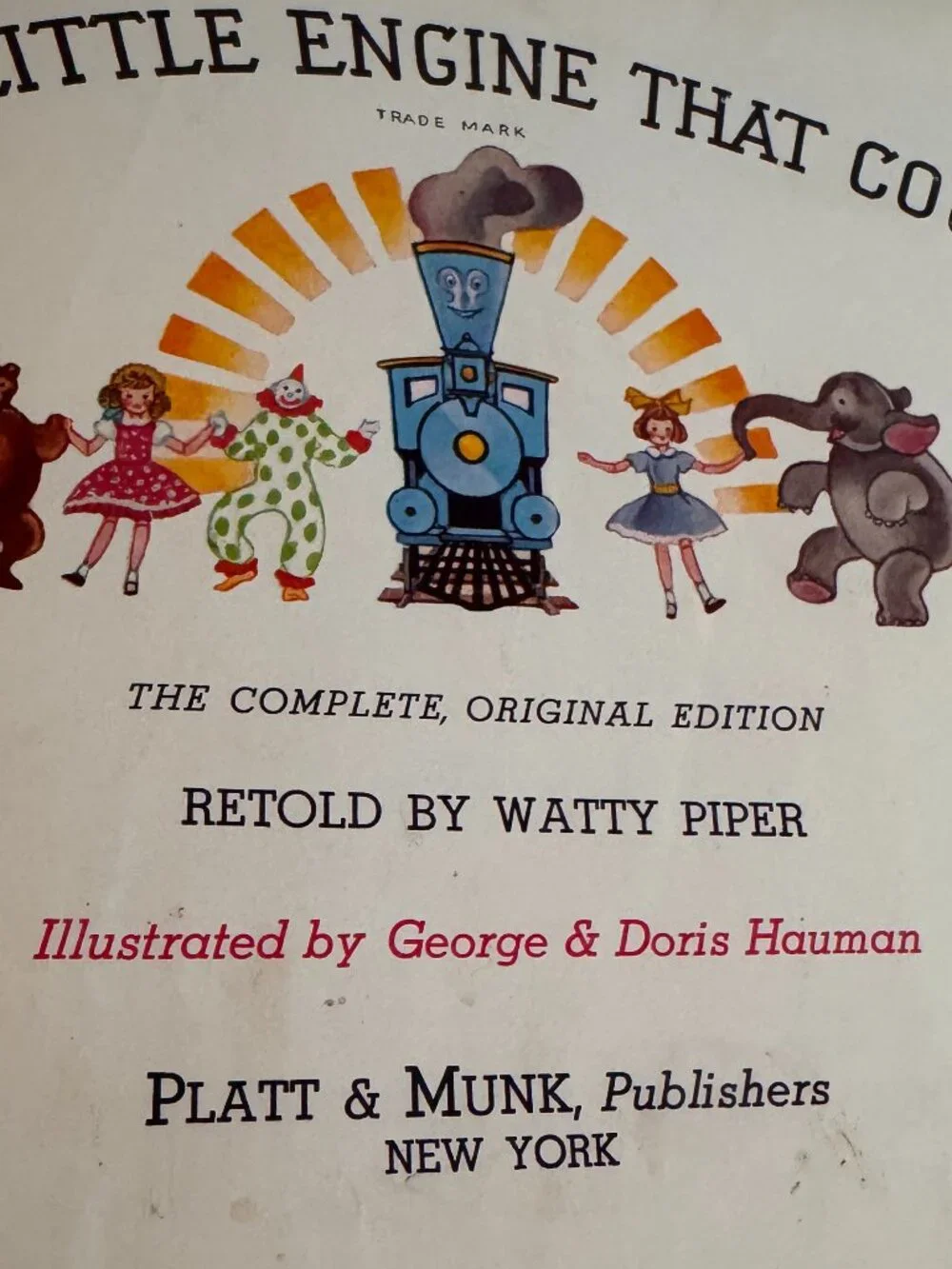 The Little Engine That Could Watty Piper 1961 Platt & Munk HC Vintage Book